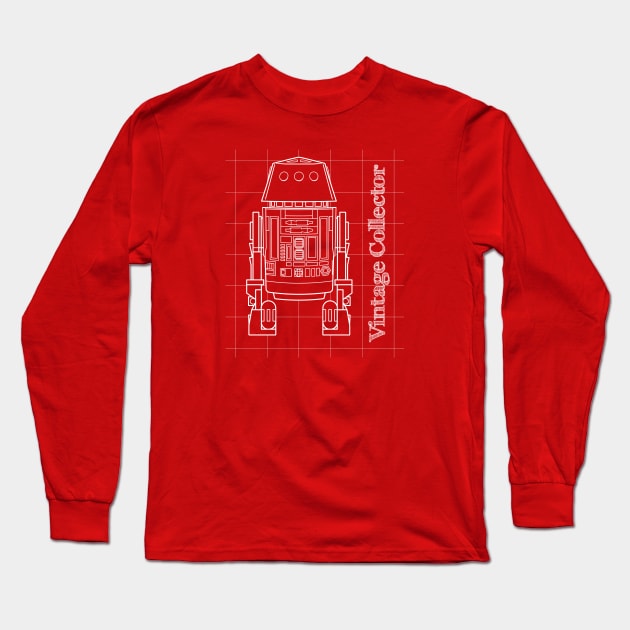 "Blueprint" R5 Droid action figure T-Shirt Long Sleeve T-Shirt by LeftCoast Graphics